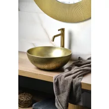 Sapho Formigo beton mosdótál 39x39 cm, arany FG318
