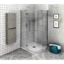   Polysan Fortis Line oldalfalhoz zuhanyajtó 90 cm, balos, króm FL1090L