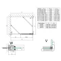Polysan Fortis Line oldalfalhoz zuhanyajtó 90 cm, balos, króm FL1090L