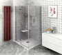 Polysan Fortis Line oldalfalhoz zuhanyajtó 90 cm, balos, króm FL1090L