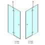 Polysan Fortis Line oldalfalhoz zuhanyajtó 90 cm, jobbos, króm FL1090R