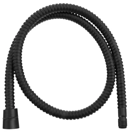 Sapho gégecső kádperemre szerelhető csaptelepekhez 150 cm, matt fekete FLE1B