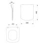 Sapho Glanc Slim WC-ülőke soft close, duroplast, fehér GC5030