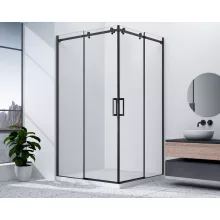   Sapho Gelco Dragon black szögletes zuhanykabin átlátszó üveg 800x900 mm, matt fekete profil GD4280BGD4290B