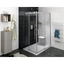   Sapho Gelco Dragon szögletes zuhanykabin tolóajtóval átlátszó üveggel 900x1200 mm, króm profil GD4290GD4212