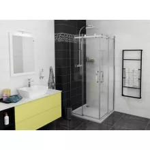   Sapho Gelco Dragon szögletes zuhanykabin tolóajtóval átlátszó üveggel 900x900 mm, króm profil GD4290GD4290