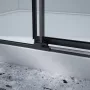 Sapho Gelco Dragon black zuhanykabin átlátszó üveggel 1100x900 mm, matt fekete profil GD4611B-02