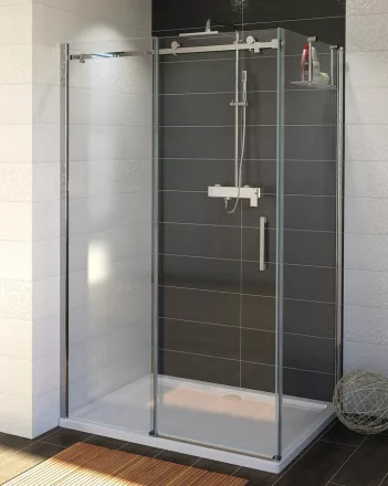 Sapho Gelco Dragon szögletes zuhanykabin tolóajtóval átlátszó üveggel 1200x700 mm, króm profil GD4612GD7270