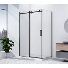   Sapho Gelco Dragon black zuhanykabin átlátszó üveggel 1400x800 mm, matt fekete profil GD4614B-01
