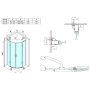 Sapho Gelco Legro kétajtós íves zuhanykabin 100x100 cm átlátszó üveg, króm GL5510