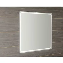   Sapho GEMINI tükör LED világítással 90x90 cm korrózióvédelemmel, króm GM092