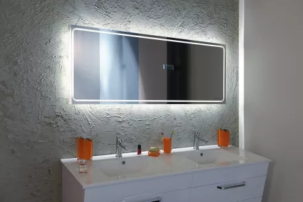 Sapho GEMINI II tükör LED világítással, 140x55cm GM140