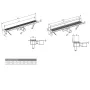 Sapho Gelco Manus inox padlóösszefolyó Onda rosttal 115x11 cm, fekete GMO27B