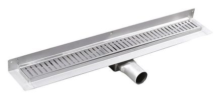 Sapho Gelco Manus fal éléhez helyezhető inox lefolyó 1250 mm Onda ráccsal, inox GMO28