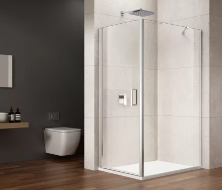 Sapho Gelco Loro nyíló ajtós 900x800 mm zuhanykabin átlátszó üveggel, króm profil GN4490-03