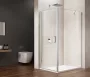 Sapho Gelco Loro nyíló ajtós 900x800 mm zuhanykabin átlátszó üveggel, króm profil GN4490-03