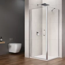   Sapho Gelco Loro nyíló ajtós 900x900 mm zuhanykabin átlátszó üveggel, króm profil GN4490-04