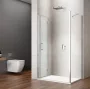 Sapho Gelco Loro harmónika ajtós 70x100x200 cm zuhanykabin átlátszó üveggel, króm profil GN4570-01