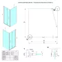 Sapho Gelco Loro dupla nyíló zuhanyajtó átlátszó üveggel 800x2000 mm, króm profil GN4580