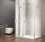 Sapho Gelco Loro nyíló zuhanyajtó fix résszel 100x90x200 cm átlátszó üveg, króm profil GN4610-04