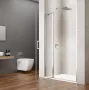 Sapho Gelco Loro nyíló zuhanyajtó fix résszel 1000x2000 mm átlátszó üveg, króm profil GN4610
