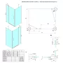 Sapho Gelco Loro nyíló zuhanyajtó fix résszel 1000x2000 mm átlátszó üveg, króm profil GN4610