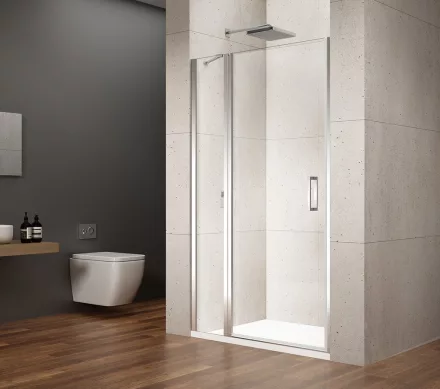Sapho Gelco Loro nyíló zuhanyajtó fix résszel 1200x2000 mm átlátszó üveg, króm profil GN4612