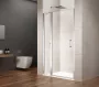 Sapho Gelco Loro nyíló zuhanyajtó fix résszel 1200x2000 mm átlátszó üveg, króm profil GN4612