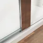 Sapho Gelco Loro nyíló zuhanyajtó fix résszel 1200x2000 mm átlátszó üveg, króm profil GN4612