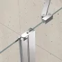 Sapho Gelco Loro nyíló zuhanyajtó fix résszel 1200x2000 mm átlátszó üveg, króm profil GN4612