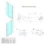Sapho Gelco Loro nyíló zuhanyajtó fix résszel 1200x2000 mm átlátszó üveg, króm profil GN4612