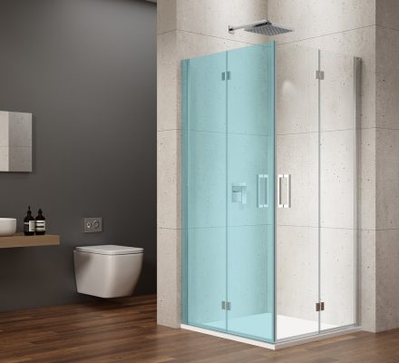 Sapho Gelco Loro harmonika zuhanyajtó sarokbelépős kabinhoz átlátszó üveg 700x2000 mm, króm profil GN4770