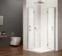 Sapho Gelco Loro harmonika ajtós zuhanykabin átlátszó üveggel 80x80 cm, króm profil GN4780-01