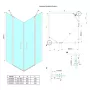 Sapho Gelco Loro nyíló zuhanyajtó fix résszel sarokbelépős kabinhoz átlátszó üveggel 900x2000 mm, króm profil GN4890