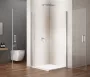 Sapho Gelco Loro nyíló zuhanyajtó átlátszó üveggel sarokbelépős kabinhoz 900x2000 mm, króm profil GN4990