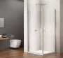 Sapho Gelco Loro nyíló zuhanyajtó átlátszó üveggel sarokbelépős kabinhoz 900x2000 mm, króm profil GN4990