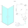 Sapho Gelco Loro nyíló zuhanyajtó átlátszó üveggel sarokbelépős kabinhoz 900x2000 mm, króm profil GN4990