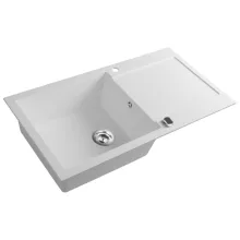   Sapho egy medencés gránit mosogatótálca 97x50 cm, fehér GR1611