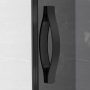 Gelco Sigma Simply tolóajtó sarokbelépéshez 100 cm, transzparent üveggel, matt fekete GS2110B