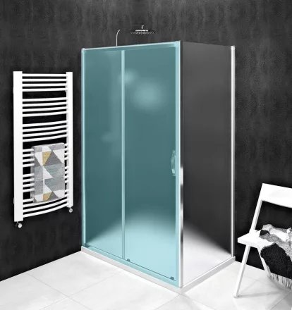 Gelco Sigma Simply oldalfal brick üveg 80x190 cm, Coated Glass felülettel, króm GS4380