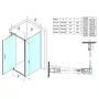 Gelco Sigma Simply oldalfal brick üveg 80x190 cm, Coated Glass felülettel, króm GS4380