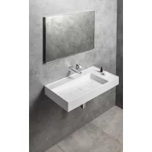   Sapho Godiva öntött márvány mosdó csaplyuk nélkül 83x44 cm, balos/fehér GU083L-0