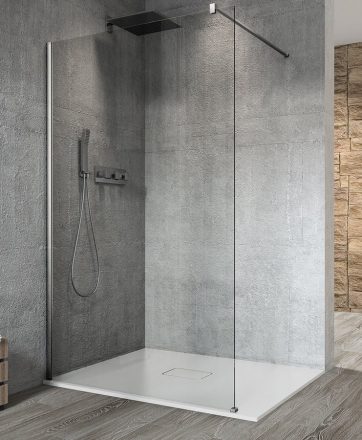 Sapho Gelco Vario Walk-In zuhanyfal 100x200 cm, transzparent üveg, keret nélkül GX1210