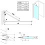 Sapho Gelco Vario Walk-In zuhanyfal 100x200 cm, sötétített üveg, keret nélkül GX1310