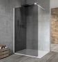 Sapho Vario Walk-in zuhanyfal 130 cm sötétített üveg, merevítő nélkül, fehér profilszín GX1313GX1015