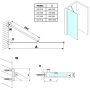 Sapho Gelco Vario Walk-In zuhanyfal 900x2000 mm Nordic üveg, keret nélküli GX1590