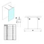 Sapho Gelco Vario Walk-In zuhanyfal 900x2000 mm Nordic üveg, keret nélküli GX1590