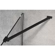   Sapho Gelco Vario Walk-In sarok merevítő 65 cm, matt fekete GX2014
