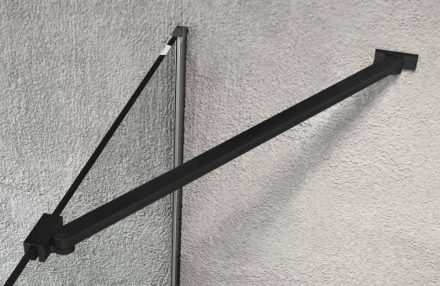 Sapho Gelco Vario Walk-In sarok merevítő 65 cm, matt fekete GX2014