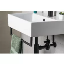   Sapho Hang törölközőtartó mosdó alá 46 cm, matt fekete HG460